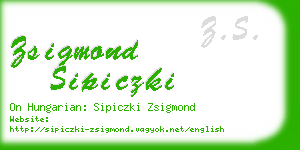 zsigmond sipiczki business card